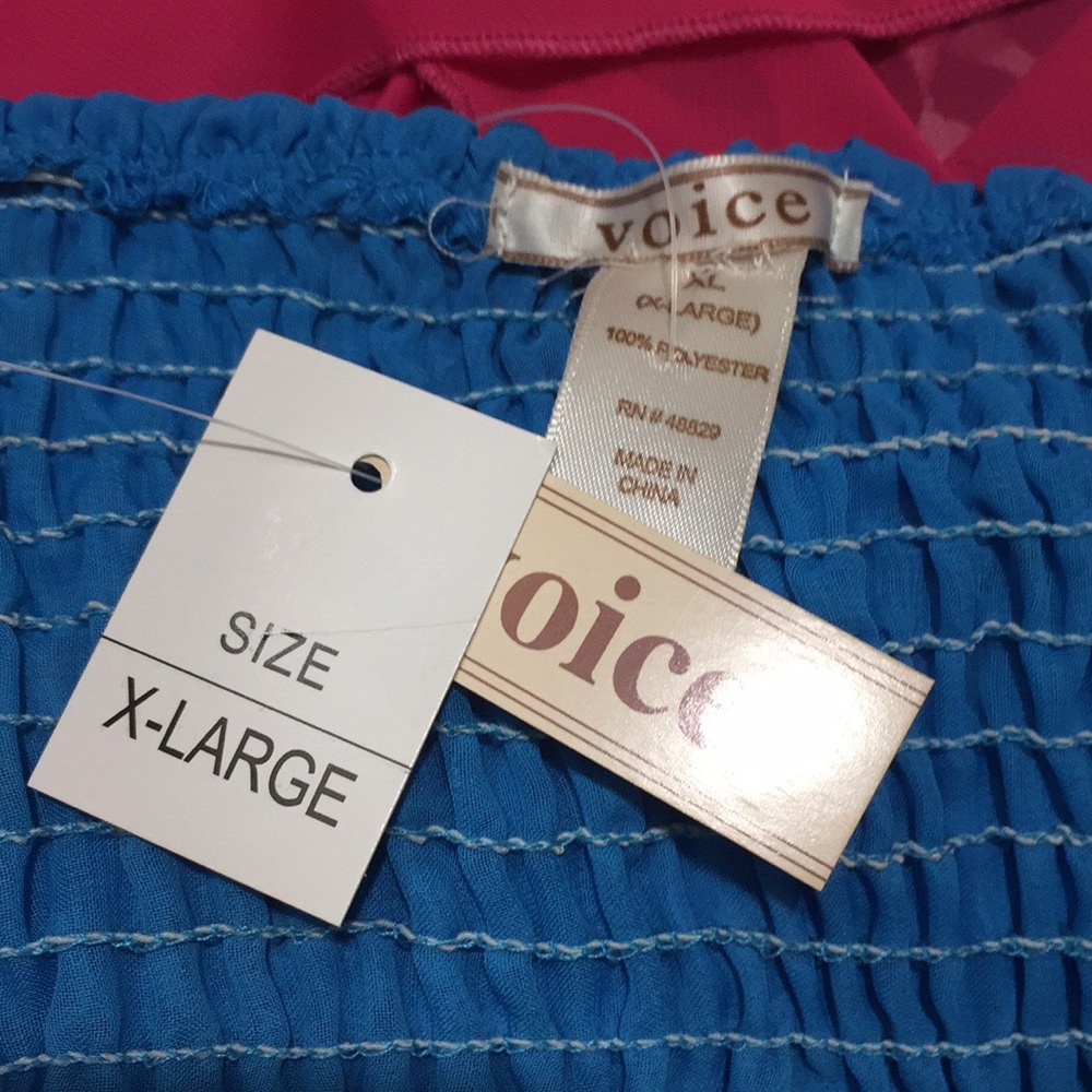 Voice Ruched Rosette Halter Style Top - Picture 8 of 9